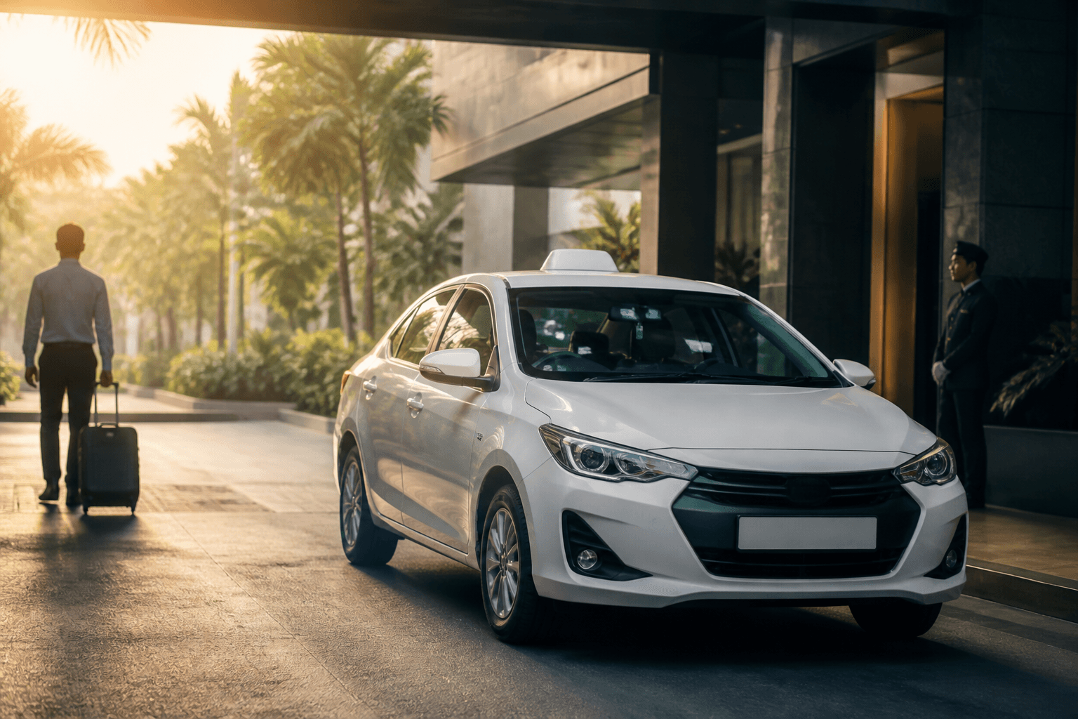Calm journey-ready Rathya vehicle representing traveler satisfaction